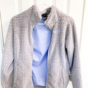 Fuzzy north face zip up